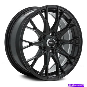 �z�C�[���@4�{�Z�b�g RTX�R���R���h�z�C�[��17x7.5�i40�A5x114.3�A73.1�j4�̃u���b�N�����Z�b�g RTX CONCORDE Wheels 17x7.5 (40, 5x114.3, 73.1) Black Rims Set of 4�y���s�A���i�z
