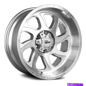 zC[@4{Zbg It[hX^[M22zC[20x10i-19A6x139.7A106.4j4̃Vo[Zbg Off-Road Monster M22 Wheels 20x10 (-19, 6x139.7, 106.4) Silver Rims Set of 4
