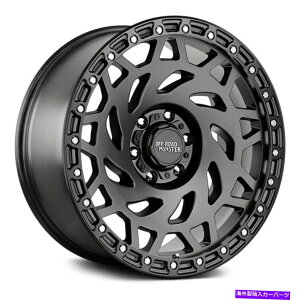 zC[@4{Zbg It[hX^[M50zC[20x9.5i-12A8x165.1A125.2j4̃ubNZbg Off-Road Monster M50 Wheels 20x9.5 (-12, 8x165.1, 125.2) Black Rims Set of 4