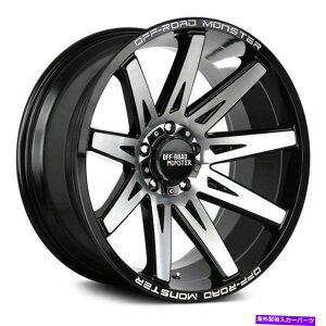 zC[@4{Zbg It[hX^[M25zC[20x10i-19A5x127A78.1j4̃ubNZbg Off-Road Monster M25 Wheels 20x10 (-19, 5x127, 78.1) Black Rims Set of 4