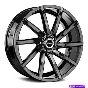 �z�C�[���@4�{�Z�b�g Strada Sega Wheels 22x9�i15�A5x114.3�A72.6�j4�̃u���b�N�����Z�b�g Strada Sega Wheels 22x9 (15, 5x114.3, 72.6) Black Rims Set of 4