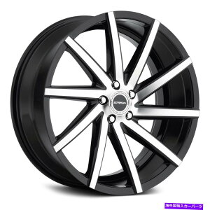 �z�C�[���@4�{�Z�b�g Strada Sega Wheels 22x9�i35�A5x120.65�A72.6�j4�̃u���b�N�����Z�b�g Strada Sega Wheels 22x9 (35, 5x120.65, 72.6) Black Rims Set of 4