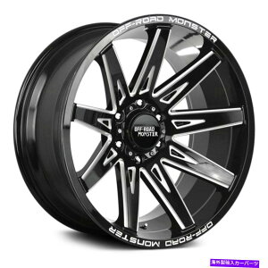 zC[@4{Zbg It[hX^[M25zC[20x10i-19A6x139.7A106.4j4̃ubNZbg Off-Road Monster M25 Wheels 20x10 (-19, 6x139.7, 106.4) Black Rims Set of 4