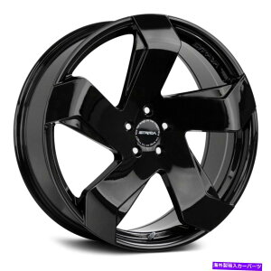 �z�C�[���@4�{�Z�b�g Strada Coltello�z�C�[��20x8.5�i40�A5x112�A72.6�j4�̃u���b�N�����Z�b�g Strada COLTELLO Wheels 20x8.5 (40, 5x112, 72.6) Black Rims Set of 4�y���s�A���i�z