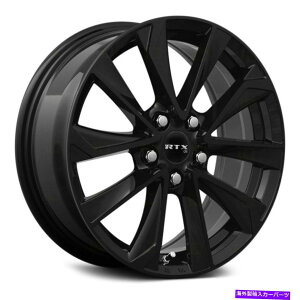 �z�C�[���@4�{�Z�b�g rtx noda�z�C�[��18x7.5�i45�A5x114.3�A60.1�j4�̃u���b�N�����Z�b�g RTX NODA Wheels 18x7.5 (45, 5x114.3, 60.1) Black Rims Set of 4�y���s�A���i�z