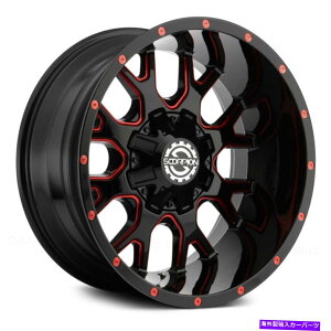 �z�C�[���@4�{�Z�b�g Scorpion SC19�z�C�[��20x10�i-19�A6x139.7�A106.1�j4�̃u���b�N�����Z�b�g Scorpion SC19 Wheels 20x10 (-19, 6x139.7, 106.1) Black Rims Set of 4�y���s�A���i�z