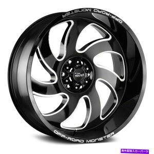 zC[@4{Zbg It[hX^[M07zC[20x10i-19A8x165.1A125.2j4̃ubNZbg Off-Road Monster M07 Wheels 20x10 (-19, 8x165.1, 125.2) Black Rims Set of 4