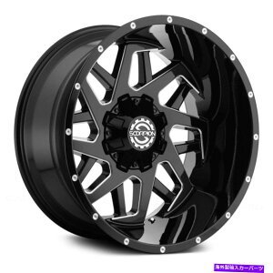�z�C�[���@4�{�Z�b�g Scorpion SC24�z�C�[��20x10�i-19�A5x139.7�A78.1�j4�̃u���b�N�����Z�b�g Scorpion SC24 Wheels 20x10 (-19, 5x139.7, 78.1) Black Rims Set of 4�y���s�A���i�z