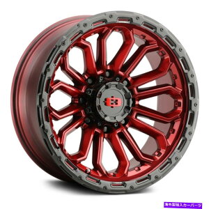 zC[@4{Zbg Vision 405 Korupt Wheels 17x9i12A5x114.3A83j4̐ԂZbg Vision 405 KORUPT Wheels 17x9 (12, 5x114.3, 83) Red Rims Set of 4
