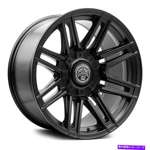 zC[@4{Zbg XbgIt[hhbv][zC[20x10i-21A8x180A125.2j4̃ubNZbg Thret Offroad Dropzone Wheels 20x10 (-21, 8x180, 125.2) Black Rims Set of 4