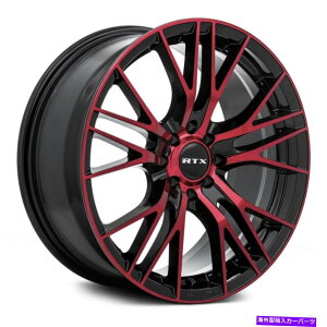 �z�C�[���@4�{�Z�b�g rtx���_�z�C�[��18x8�i40�A5x114.3�A73.1�j4�̃u���b�N�����Z�b�g RTX VERTEX Wheels 18x8 (40, 5x114.3, 73.1) Black Rims Set of 4