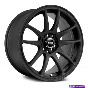 �z�C�[���@4�{�Z�b�g RTX�X�^�b�O�z�C�[��18x9.5�i40�A5x114.3�A73.1�j4�̃u���b�N�����Z�b�g RTX STAG Wheels 18x9.5 (40, 5x114.3, 73.1) Black Rims Set of 4�y���s�A���i�z