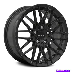 �z�C�[���@4�{�Z�b�g RTX V20�z�C�[��18x8�i42�A5x114.3�A73.1�j4�̃u���b�N�����Z�b�g RTX V20 Wheels 18x8 (42, 5x114.3, 73.1) Black Rims Set of 4