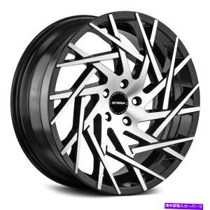 �z�C�[���@4�{�Z�b�g Strada nido�z�C�[��20x8.5�i35�A5x112�A72.6�j4�̃u���b�N�����Z�b�g Strada NIDO Wheels 20x8.5 (35, 5x112, 72.6) Black Rims Set of 4�y���s�A���i�z