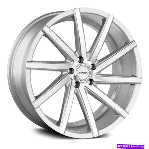�z�C�[���@4�{�Z�b�g Strada Sega Wheels 24x9�i24�A6x139.7�A87.1�j4�̃V���o�[�����Z�b�g Strada Sega Wheels 24x9 (24, 6x139.7, 87.1) Silver Rims Set of 4
