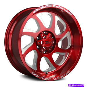 zC[@4{Zbg It[hX^[M22zC[20x10i-19A6x139.7A106.4j4̐ԂZbg Off-Road Monster M22 Wheels 20x10 (-19, 6x139.7, 106.4) Red Rims Set of 4