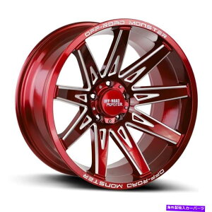 zC[@4{Zbg It[hX^[M25zC[20x10i-19A6x139.7A106.4j4̐ԂZbg Off-Road Monster M25 Wheels 20x10 (-19, 6x139.7, 106.4) Red Rims Set of 4