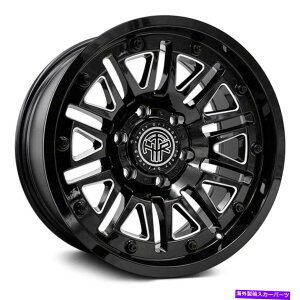zC[@4{Zbg XbgIt[hXg[zC[20x9i-12A5x127A78.1j4̃ubNZbg Thret Offroad STORM Wheels 20x9 (-12, 5x127, 78.1) Black Rims Set of 4