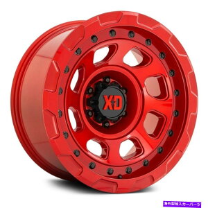 �z�C�[���@4�{�Z�b�g XD�V���[�YXD861�X�g�[���z�C�[��17x9�i-12�A6x139.7�A106.1�j4�̐Ԃ������Z�b�g XD Series XD861 STORM Wheels 17x9 (-12, 6x139.7, 106.1) Red Rims Set of 4�y���s�A���i�z