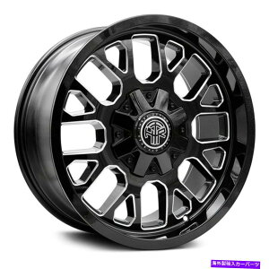 zC[@4{Zbg XbgIt[hԓxzC[20x9i18A5x139.7A87.1j4̃ubNZbg Thret Offroad Attitude Wheels 20x9 (18, 5x139.7, 87.1) Black Rims Set of 4