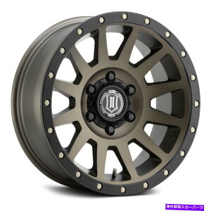 �z�C�[���@4�{�Z�b�g �A�C�R���������k�z�C�[��17x8.5�i0�A6x139.7�A106.1�j4�̃u�����Y�����Z�b�g Icon Alloys COMPRESSION Wheels 17x8.5 (0, 6x139.7, 106.1) Bronze Rims Set of 4