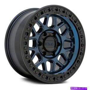 zC[@4{Zbg KMC KM549 GRSzC[17x9i0A6x135A87.1j4̐Zbg KMC KM549 GRS Wheels 17x9 (0, 6x135, 87.1) Blue Rims Set of 4