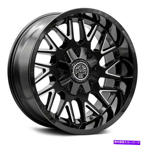 zC[@4{Zbg XbgIt[h{o[zC[20x10i-21A8x180A125.2j4̃ubNZbg Thret Offroad Revolver Wheels 20x10 (-21, 8x180, 125.2) Black Rims Set of 4