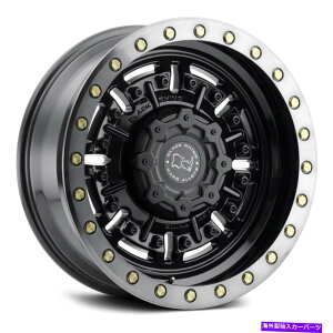 �z�C�[���@4�{�Z�b�g Black Rhino Abrams�z�C�[��17x9.5�i-18�A8x180�A125.1�j4�̃u���b�N�����Z�b�g Black Rhino ABRAMS Wheels 17x9.5 (-18, 8x180, 125.1) Black Rims Set of 4