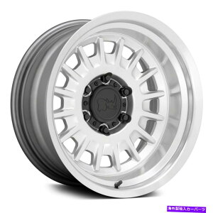 �z�C�[���@4�{�Z�b�g �u���b�N�T�C�A���\�z�C�[��17x8�i0�A6x139.7�A106.1�j�V���o�[�����Z�b�g4 Black Rhino ALISO Wheels 17x8 (0, 6x139.7, 106.1) Silver Rims Set of 4