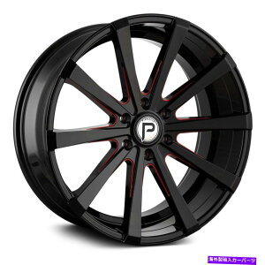 �z�C�[���@4�{�Z�b�g �s�i�N��P100���C�����e�B�z�C�[��20x8.5�i35�A5x114.3�A74.1�j4�̃u���b�N�����Z�b�g Pinnacle P100 ROYALTY Wheels 20x8.5 (35, 5x114.3, 74.1) Black Rims Set of 4�y���s�A���i�z