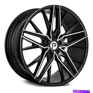 �z�C�[���@4�{�Z�b�g �s�i�N��P106�X�e���[�z�C�[��20x10�i40�A5x114.3�A73.1�j4�̃u���b�N�����Z�b�g Pinnacle P106 STELLAR Wheels 20x10 (40, 5x114.3, 73.1) Black Rims Set of 4�y���s�A���i�z