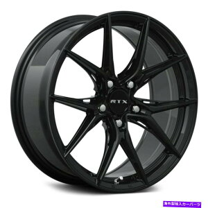 �z�C�[���@4�{�Z�b�g RTX�X���b�N�z�C�[��20x9�i38�A5x114.3�A73.1�j4�̃u���b�N�����Z�b�g RTX SLICK Wheels 20x9 (38, 5x114.3, 73.1) Black Rims Set of 4