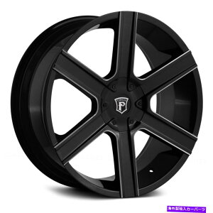 �z�C�[���@4�{�Z�b�g �s�i�N��P92�M�������g�z�C�[��20x8.5�i38�A5x114.3�A73.1�j4�̃u���b�N�����Z�b�g Pinnacle P92 GALLANT Wheels 20x8.5 (38, 5x114.3, 73.1) Black Rims Set of 4�y���s�A���i�z