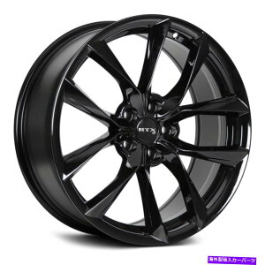 �z�C�[���@4�{�Z�b�g RTX�X�p�C�_�[�z�C�[��19x8.5�i35�A5x120.65�A64.1�j4�̃u���b�N�����Z�b�g RTX SPIDER Wheels 19x8.5 (35, 5x120.65, 64.1) Black Rims Set of 4