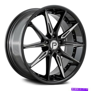 �z�C�[���@4�{�Z�b�g �s�i�N��P218�G���c�H�z�C�[��20x8.5�i35�A5x114.3�A73.1�j4�̃u���b�N�����Z�b�g Pinnacle P218 ENZO Wheels 20x8.5 (35, 5x114.3, 73.1) Black Rims Set of 4�y���s�A���i�z