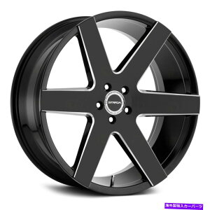 zC[@4{Zbg Xg_R[_zC[22x9.5i25A5x127A78.1j4̃ubNZbg Strada CODA Wheels 22x9.5 (25, 5x127, 78.1) Black Rims Set of 4