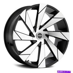 �z�C�[���@4�{�Z�b�g Strada Moto�z�C�[��24x10�i25�A5x139.7�A78.1�j4�̃u���b�N�����Z�b�g Strada MOTO Wheels 24x10 (25, 5x139.7, 78.1) Black Rims Set of 4