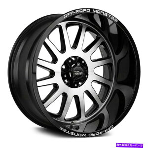 zC[@4{Zbg It[hX^[M17zC[22x12i-44A5x127A78.1j4̃ubNZbg Off-Road Monster M17 Wheels 22x12 (-44, 5x127, 78.1) Black Rims Set of 4