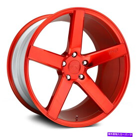 ホイール　4本セット ニッチM187ミラノホイール20x8.5（35、5x114.3、72.56）4の赤いリムセット Niche M187 MILAN Wheels 20x8.5 (35, 5x114.3, 72.56) Red Rims Set of 4