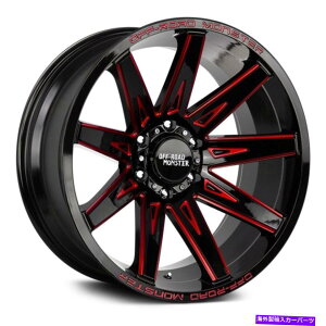 zC[@4{Zbg It[hX^[M25zC[22x12i-44A5x127A78.1j4̃ubNZbg Off-Road Monster M25 Wheels 22x12 (-44, 5x127, 78.1) Black Rims Set of 4