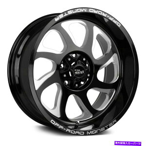 zC[@4{Zbg It[hX^[M22zC[22x12i-44A8x165.1A125.2j4̃ubNZbg Off-Road Monster M22 Wheels 22x12 (-44, 8x165.1, 125.2) Black Rims Set of 4