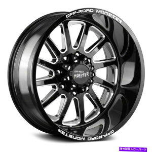 zC[@4{Zbg It[hX^[M17zC[22x12i-44A8x165.1A125.2j4̃ubNZbg Off-Road Monster M17 Wheels 22x12 (-44, 8x165.1, 125.2) Black Rims Set of 4