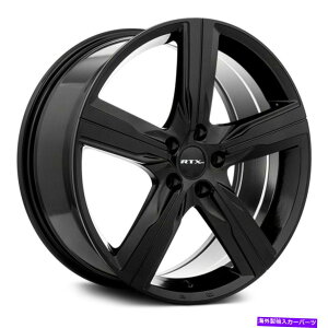 �z�C�[���@4�{�Z�b�g RTX�����h�z�C�[��19x8�i45�A5x108�A63.4�j4�̃u���b�N�����Z�b�g RTX LUND Wheels 19x8 (45, 5x108, 63.4) Black Rims Set of 4