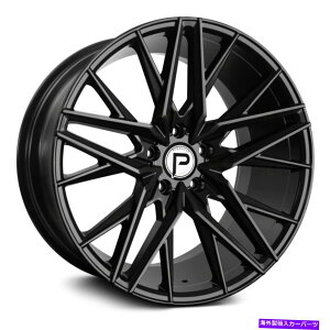 �z�C�[���@4�{�Z�b�g �s�i�N��P106�X�e���[�z�C�[��22x9�i15�A5x114.3�A73.1�j4�̃u���b�N�����Z�b�g Pinnacle P106 STELLAR Wheels 22x9 (15, 5x114.3, 73.1) Black Rims Set of 4�y���s�A���i�z