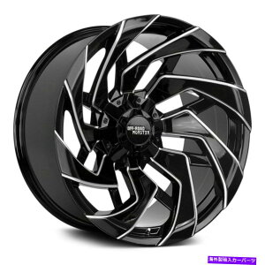 zC[@4{Zbg It[hX^[M24zC[22x12i-44A8x165.1A125.2j4̃ubNZbg Off-Road Monster M24 Wheels 22x12 (-44, 8x165.1, 125.2) Black Rims Set of 4