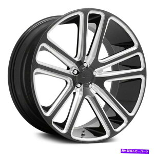 ホイール 4本セット ダブS255フレックスホイール24x10(20、5x114.3、71.5)4のブラックリムセット Dub S255 FLEX Wheels 24x10 (20, 5x114.3, 71.5) Black Rims Set of 4