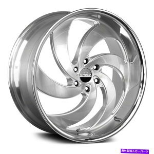 �z�C�[���@4�{�Z�b�g Strada Retro 6�z�C�[��26x10�i18�A5x139.7�A87.1�j4�̃V���o�[�����Z�b�g Strada RETRO 6 Wheels 26x10 (18, 5x139.7, 87.1) Silver Rims Set of 4�y���s�A���i�z