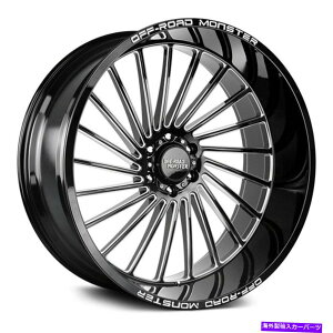 zC[@4{Zbg It[hX^[M27zC[26x12i-44A5x127A78.1j4̃ubNZbg Off-Road Monster M27 Wheels 26x12 (-44, 5x127, 78.1) Black Rims Set of 4