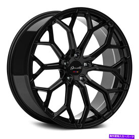 ホイール　4本セット Gianelle Monte Carlo Wheels 22x9（50、5x130、71.6）4のブラックリムセット Gianelle MONTE CARLO Wheels 22x9 (50, 5x130, 71.6) Black Rims Set of 4