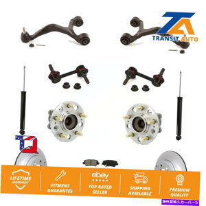 サスペンション ヒュンダイソナタアゼラ用のリアディスクローターブレーキパッドベアリングサスペンションキット(11PC) Rear Disc Rotor Brake Pad Bearing Suspension Kit (11Pc) For Hyundai Sonata Azera